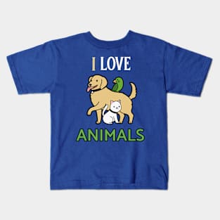 I LOVE ANIMALS Kids T-Shirt